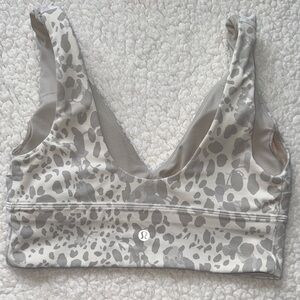 lululemon athletica Cream and Gray Leopard Sports Bra